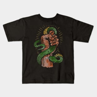 Caught Snake Tattoo Kids T-Shirt